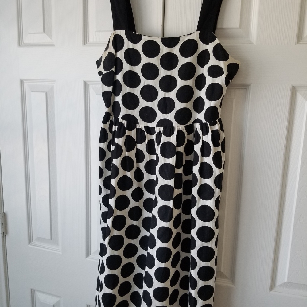 Who What Wear Monochrome Polka Dot Top